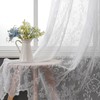 WUBODTI 84 Inch White Lace Curtains with Valances Attached 2