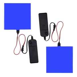 Electroluminescent (EL) Panel Light, DIY EL Backlight Cuttable Paper Lamp for Holiday Decoration/Cosplay/Warning,Blue 2PCS (10cmx10cm)