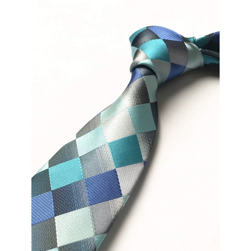 Ctskyte - Corbatas de cuadros para hombre, diseño de diamante,