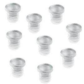 Door Damper Drawers & Cabinet Stop Buffer Round Door Buffer PRESS-FIT Door Damper for Pressing in Diameter 5 mm Bore Plastic Transparent Pack of 50 Rubber Buffer for Drawers and Cabinets