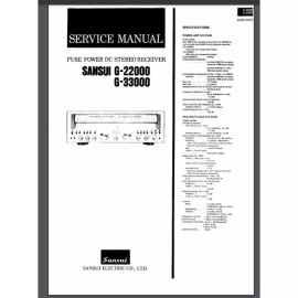 Sansui G-22000 Service Owner MANUAL Comb Bound Gloss covers 32 Pages