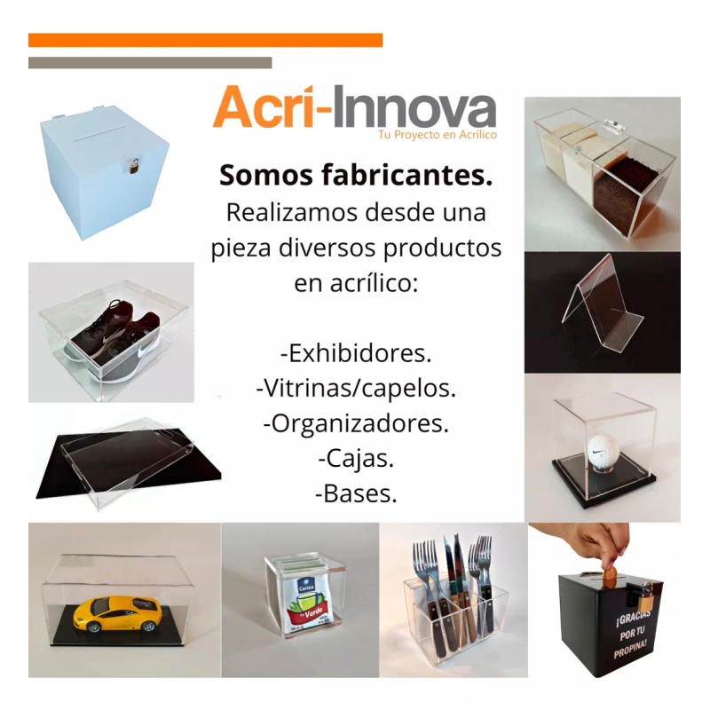 ACRI INNOVA Organizador De Acrílico Para Brochas De Maquillaje.