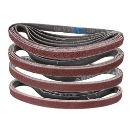 sourcing map 24pcs 0.5 x 18" Sanding Belts 6pcs Each of 40/80/120/240 Grit Aluminium Oxide Flush Joint Belt Sander Paper for Metal Woodworking Automotive Repair