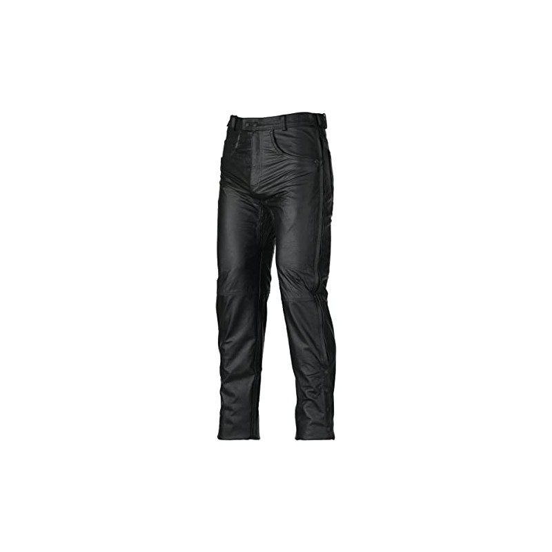 Vance Leather Men's Black Premium Leather Motorcycle Overpants with Side