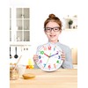 Kids Wall Clock: Telling Time Teaching Wall Clocks Silent Non-Ticking