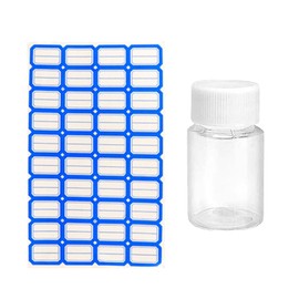 TENOL 60Pcs Clear Liquid Sample Vial Liquid Sampling Bottles 15ml Empty Transparent with Labels Storage Vial Closed Top Screw Caps