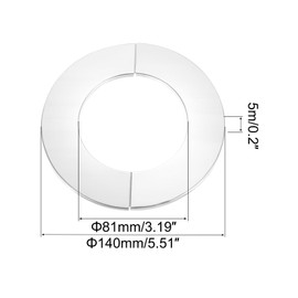 sourcing map Wall Split Flange, 2pcs 304 Stainless Steel Round Escutcheon Plate for 80mm Diameter Pipe