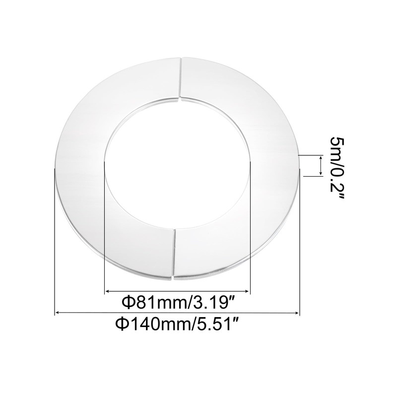 sourcing map Wall Split Flange, 2pcs 304 Stainless Steel Round