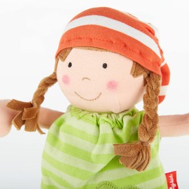 SIGIKID 39410 Doll Small Softdolls Girls Baby Toy Recommended from 6 Months Green