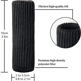 16 PCS Furniture Leg Socks High Elastic Non-Slip Chair Leg Protectors for Hardwood Floors Chair Leg Feet Socks Covers Furniture Caps (Black)