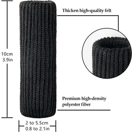16 PCS Furniture Leg Socks High Elastic Non-Slip Chair Leg Protectors for Hardwood Floors Chair Leg Feet Socks Covers Furniture Caps (Black)