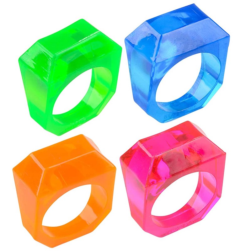 Rhode Island Novelty .75 Inch Plastic Crystal Rings 24 Rings