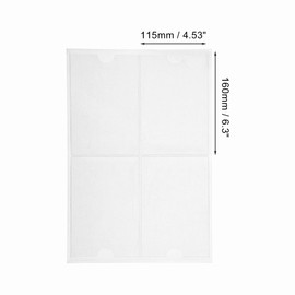 CAPASTEC Clear Index Card Pockets, Vertical Label Holder, 6.3" x 4.53", Pack of 20