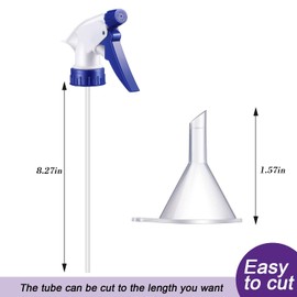 Mother's Day Gift 24 Pieces Trigger Sprayer Bottle Top Replacement Bottle Sprayer Mist Sprayer Head and 5 Pieces Clear Mini Funnel for Home Office Cleaning Supplies, Fit Standard 28/400 Neck Bottles