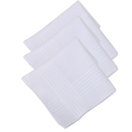 DsHome Handkerchief, White, Wedding Handkerchief, Men's, Women's, Unisex, Formal Handkerchief, Gentleman, 100% Cotton, Water Absorption, Funerals, Funerals, Vocation, Farewell Ceremonies, 15.7 x 15.7