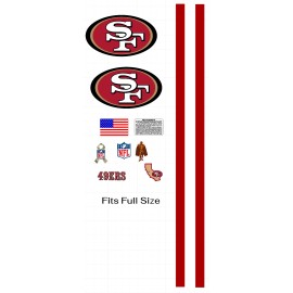 San francisco 49'ers football helmet 8 mil vinyl Convex Gear wrap Full Size