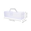 VICASKY Plastic Storage Box, 2pcs Clear Organizer Container with Handle,