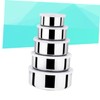 Mikinona Space-Saving Nesting Food Containers with Leakproof Lids Stainless Steel