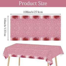 Table Cloth Rose Gold Disposable Table Covers Plastic Party Table Cloth,Party Table Decoration Birthday Decoration Table Cloth Rose Gold Disposable Table Covers Party Table Cloth Cover