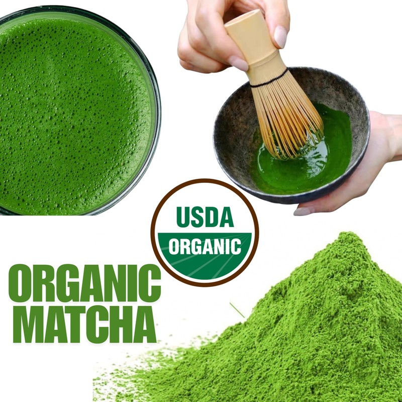 Organic Japanese Culinary Grade Matcha Green Tea Powder (3.5oz/100g) For