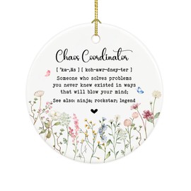 Chaos Coordinator Ornament, Funny Coworker Ornament, Boss Manager Employee, Boss Lady Gifts, Fun Mom Ornament, Christmas Ornament
