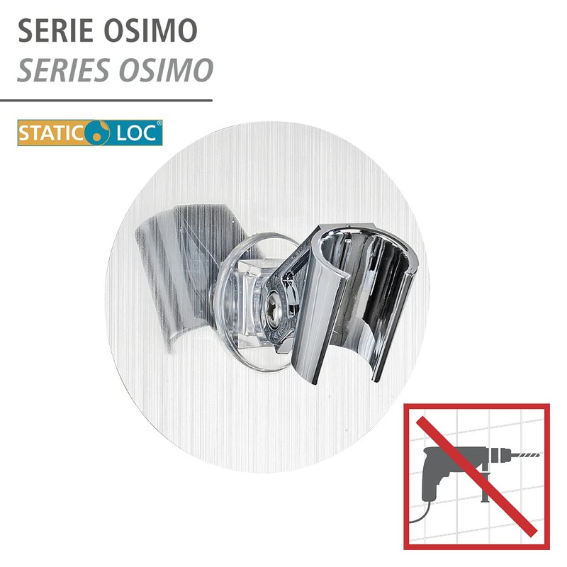 Wenko 22133100 Static-Loc Plastic Shower porte-pomme 9,5 x 5 x