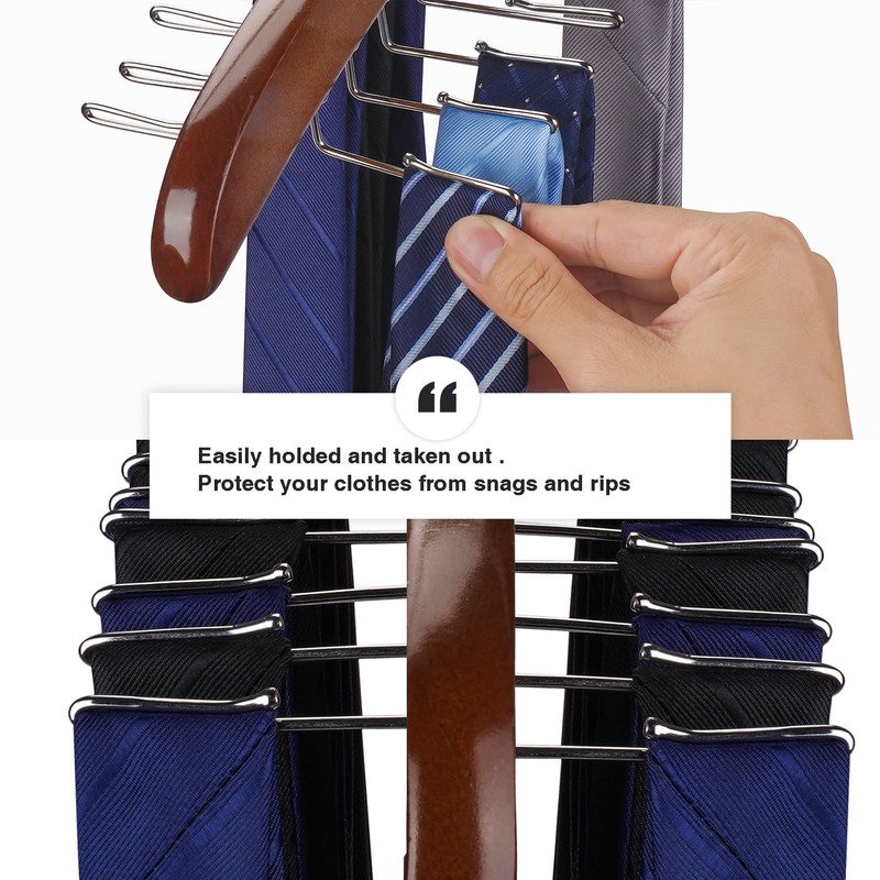 Ulimart Tie Rack 2Pcs Tie Racks for Men Closet 24