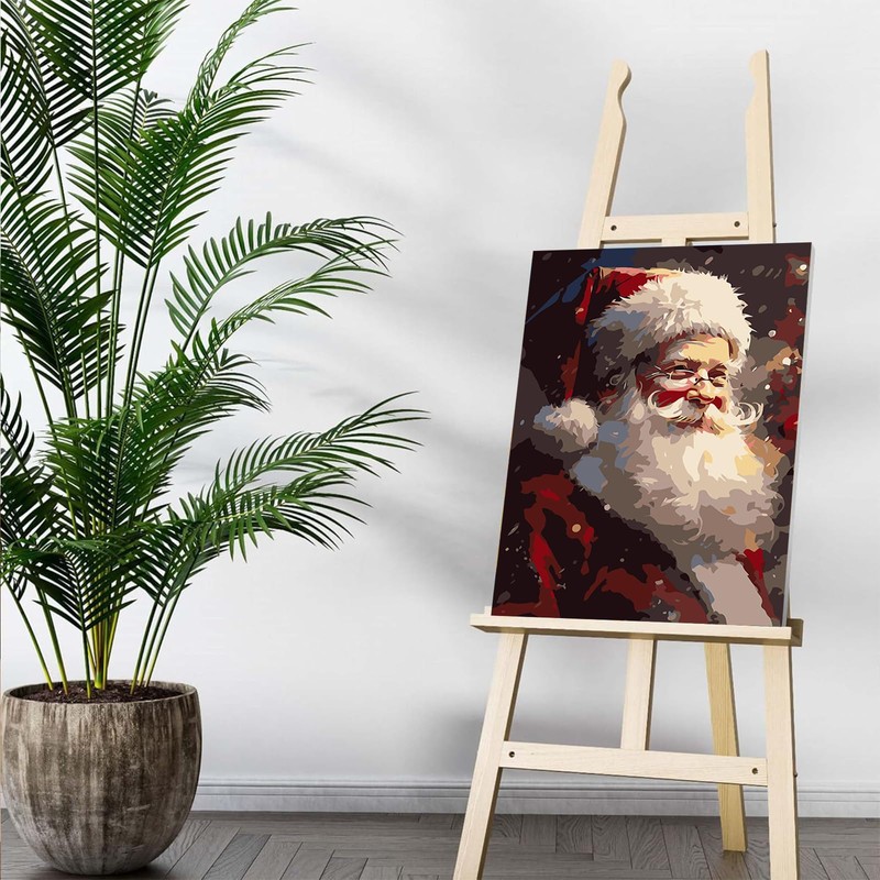 Auremi Santa Claus Paint by Number Kits with Framed, DIY
