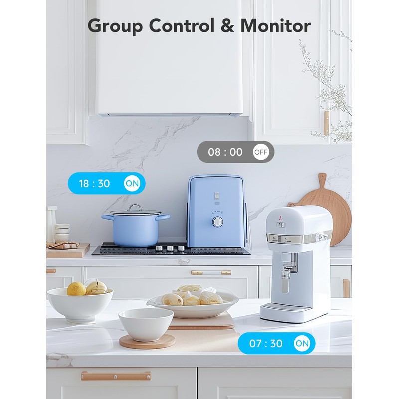 Govee Smart Plug with Energy Monitoring, WiFi Bluetooth Plug Work