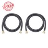 6FT Washing Machine Hoses Black Rubber Hot and Cold Water