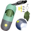 Dog Poop Bag Dispenser with Built-in LED Flashlight and Metal