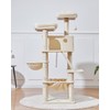 Taoqimiao Cat Tree 57.5-Inch, Cat Tower for Indoor Cats Large