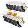 SCAVATA 2 Pack Skinny Can Organizer for Refrigerator, Stackable Tall
