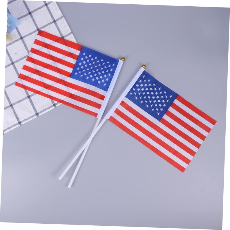Operitacx USA Flags on Stick 50 Pack of Mini American