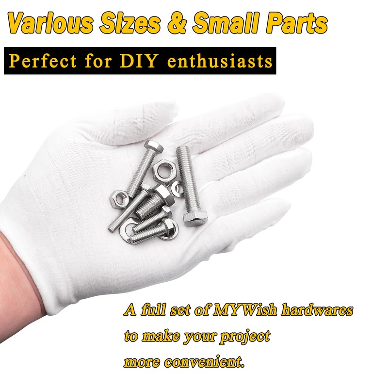 Mywish 448PCS M5 M6 M8 Screw Set, Metric Bolt Assortment,