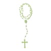 angwang Rosary Necklace,Plastic Rosary Beads Luminous Necklace Catholicism Prayer Religious