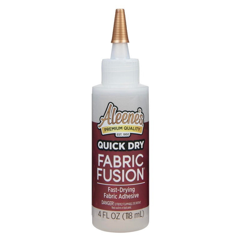 Aleene's Quick Dry fabric Fusion Permanent Fabric Adhesive, 4-Ounce