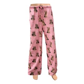 E & S Imports Women's Yorkie Dog Lounge Pants - Pajama Pants Pajama Bottoms - Large