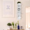 Bloddream 5 Tier Wall Shelves White, Vertical Column Shelf Floating