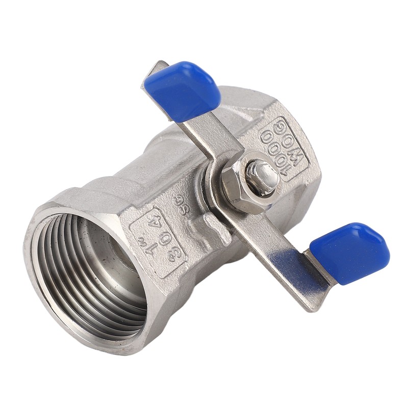 1in Full Port Ball Valve Stainless Steel Butterfly Shape Double
