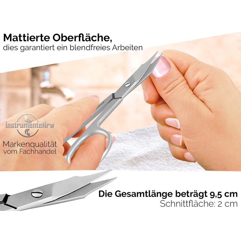 With Fine Tip For Nail Cuticles and Ingrown Nail Scissors – Stainless