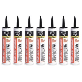 7 Pack Dap 18854 High Heat Mortar Silicate Cement - Black 10.1-oz Cartridge