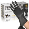 SWIFTLITE Black Vinyl Gloves, Food Grade Gloves Disposable Latex Free