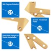 INCREWAY Rotatable Door Hinges, 4Pcs 360 Degree Adjustable Pivot Hinge