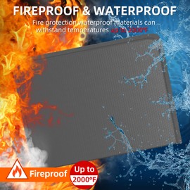 Fireproof Accordion File Organizer, Portable Expanding File Folder with Waterproof Zipper&Labels, Black Document Organizer with 13 Pockets, File Organizer for Important Document/Paper Storage