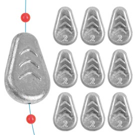 No Roll Sinker Fishing Weights Sinkers, Catfish Sinkers Flat Inline Sinkers Weights No Snag Slip Sinkers Saltwater Surf Fishing Weights Gear Tackle Fishing Weights Sinkers for Catfishing Rigs