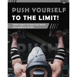 kcross Elbow Wraps for Weightlifting, 47" Strengthening support Elbow Sleeve Weightlifting (1 Pair) for Powerlifting, Bench Press, Gym Workout (Black White)