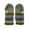 Pachamama Women Wool Mittens Fleece Lined Handknitted Fairisle Multicoloured One-Size