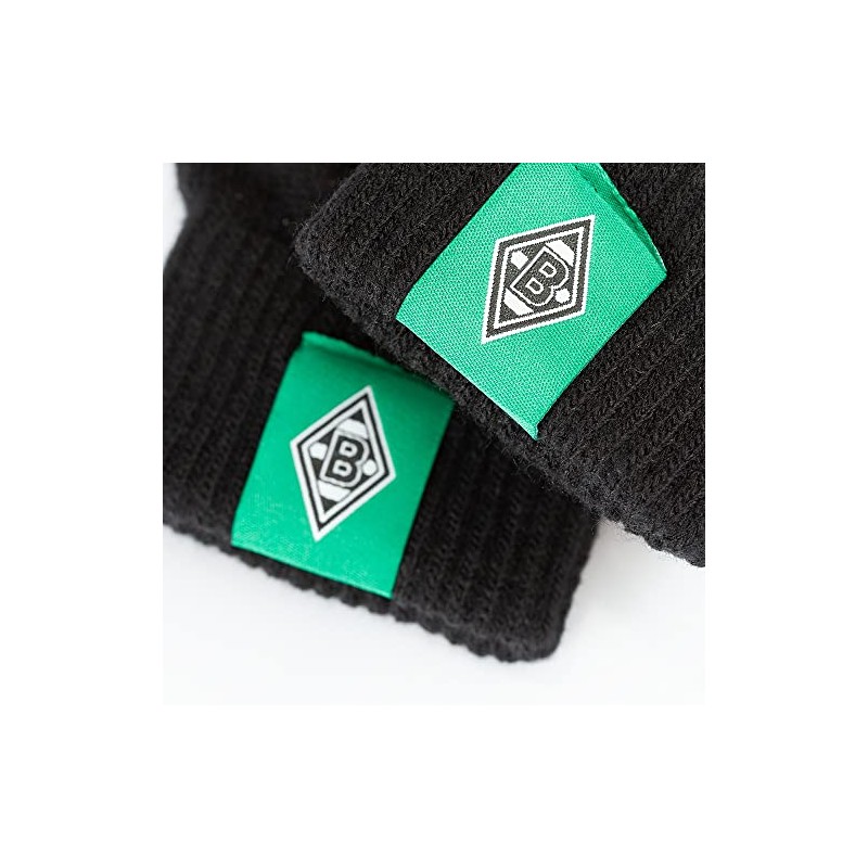 Borussia Mönchengladbach Smartphone Knitted Gloves (M), Black/green