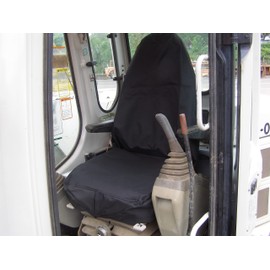 Made in USA - High Back Excavator Seat Cover - 20x28, Heavy Duty Canvas, Jay's Equipment Seat Covers